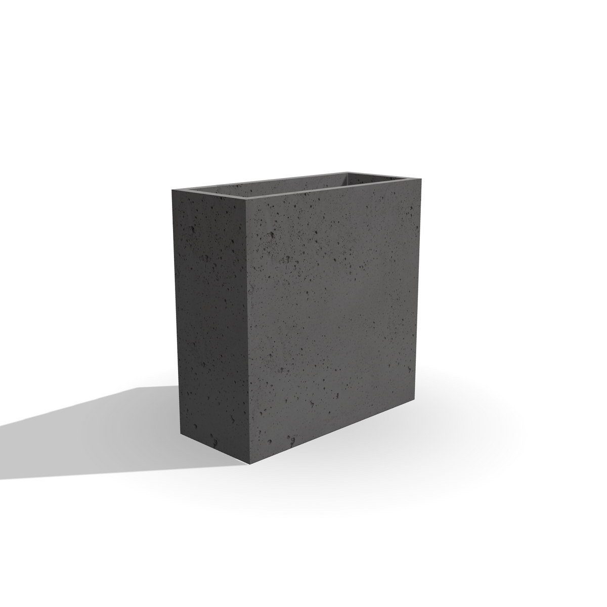 Wysoka donica z betonu architektonicznego Torre 70, 70 × 30 × 70 cm – ujęcie 6