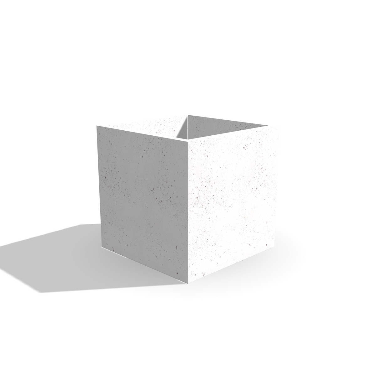 Kwadratowa donica z betonu architektonicznego Cubo 50, 50 × 50 × 50 cm – ujęcie 7