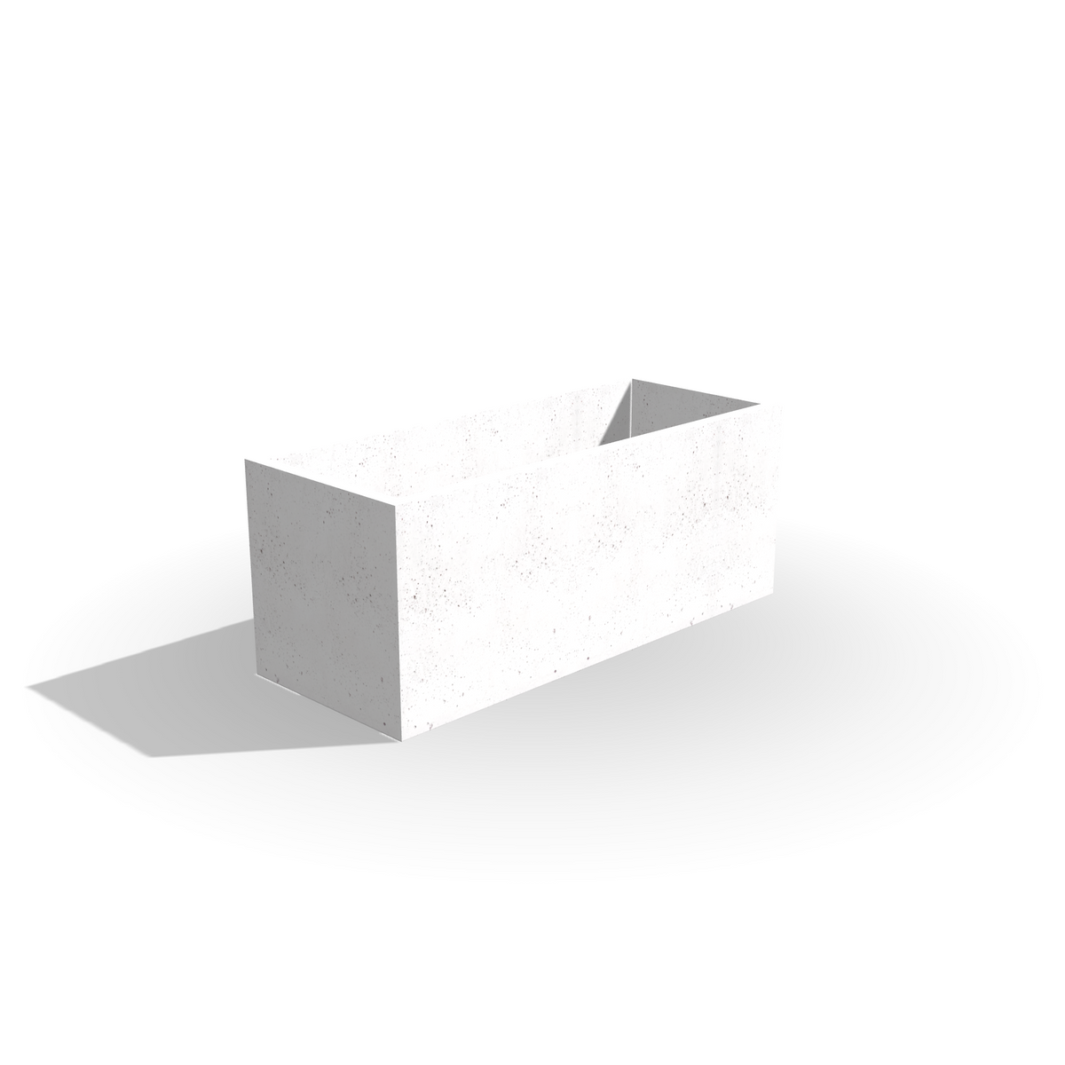 Prostokątna donica z betonu architektonicznego Forma 100/40, 100 × 40 × 40 cm – ujęcie 7
