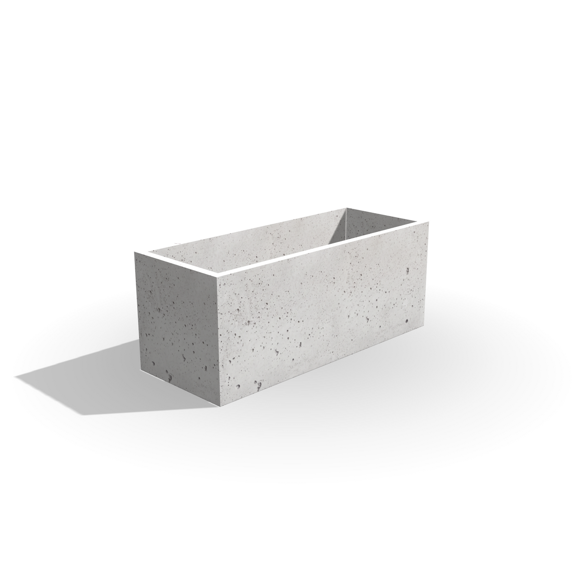 Prostokątna donica z betonu architektonicznego Forma 100/40, 100 × 40 × 40 cm – ujęcie 1