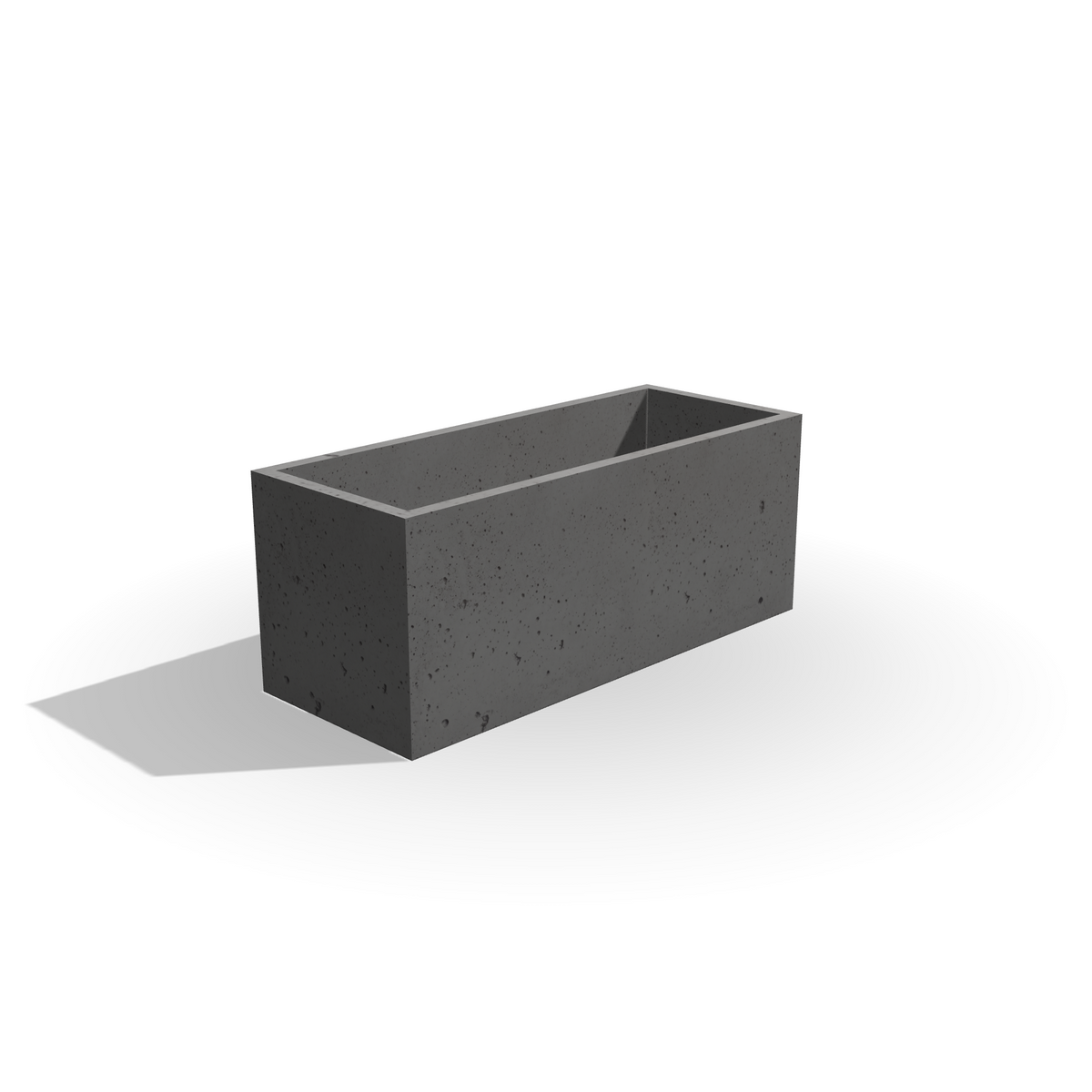 Prostokątna donica z betonu architektonicznego Forma 100/40, 100 × 40 × 40 cm – ujęcie 6