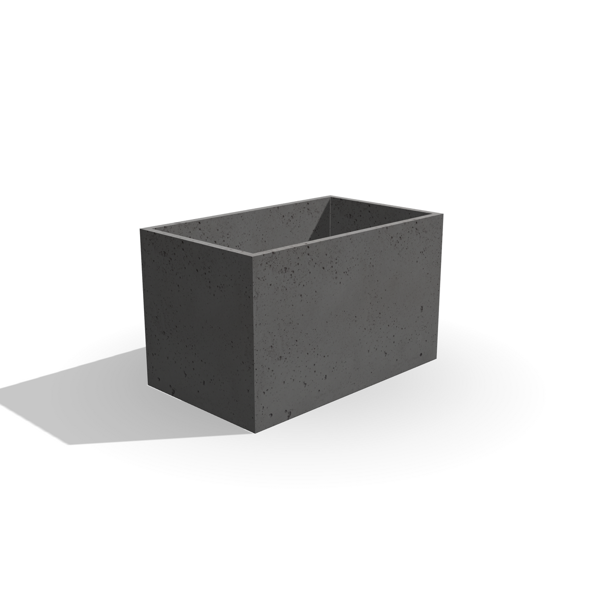 Prostokątna donica z betonu architektonicznego Forma 100/60, 100 × 60 × 60 cm – ujęcie 9