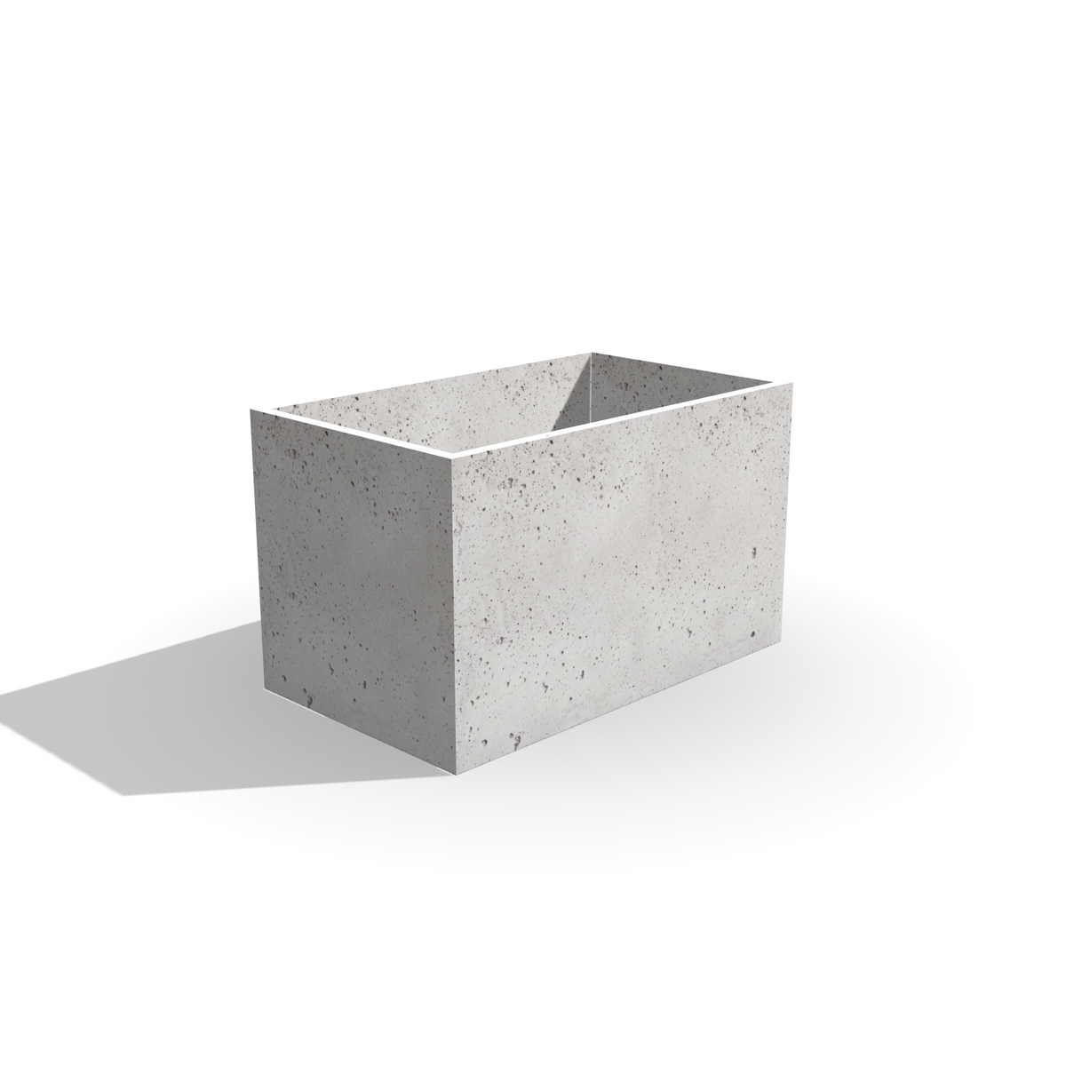 Prostokątna donica z betonu architektonicznego Forma 100/60, 100 × 60 × 60 cm – ujęcie 1