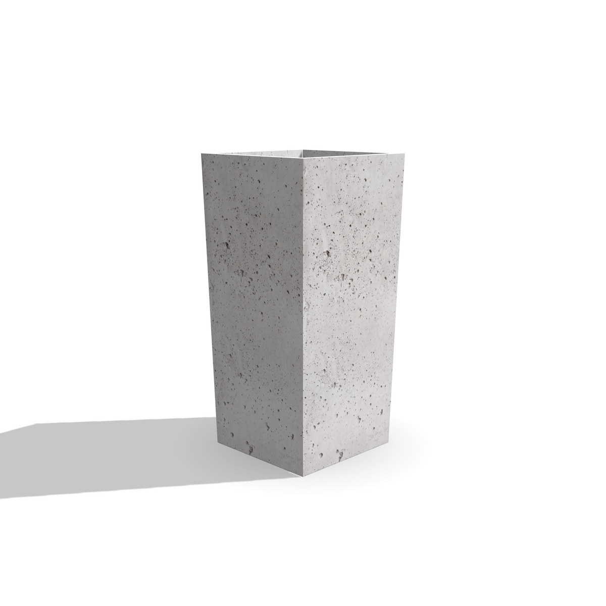 Wysoka donica z betonu architektonicznego Torre 85 II, 40 × 40 × 85 cm – ujęcie 1