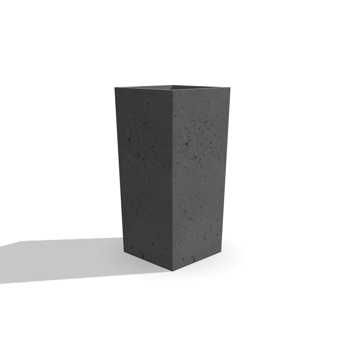 Wysoka donica z betonu architektonicznego Torre 85 II, 40 × 40 × 85 cm – ujęcie 6