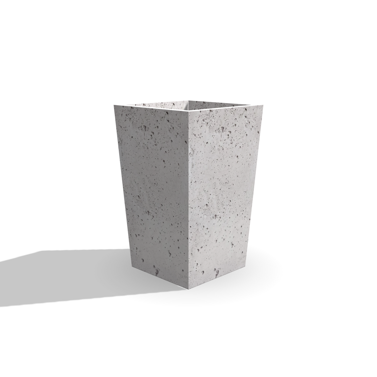Wysoka donica z betonu architektonicznego Torre 60, 37 × 37 × 60 cm – ujęcie 1