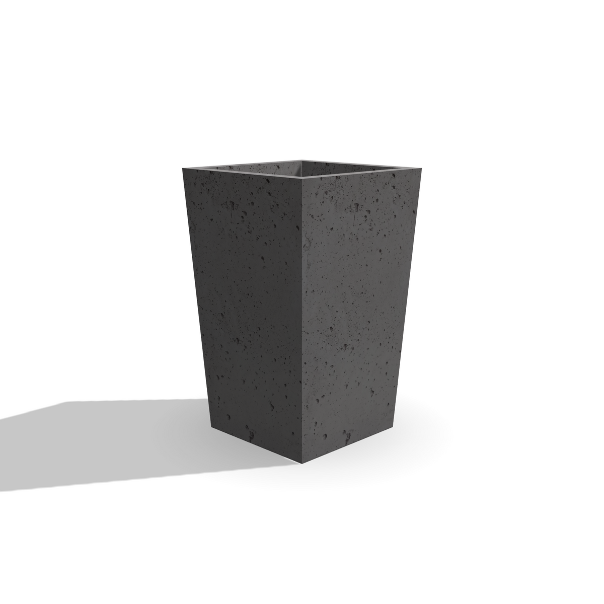 Wysoka donica z betonu architektonicznego Torre 60, 37 × 37 × 60 cm – ujęcie 4