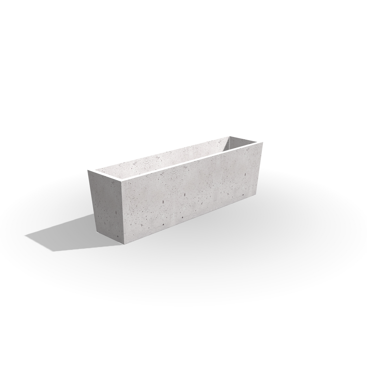 Podłużna donica z betonu architektonicznego Linea 130, 130 × 32 × 40 cm – ujęcie 1