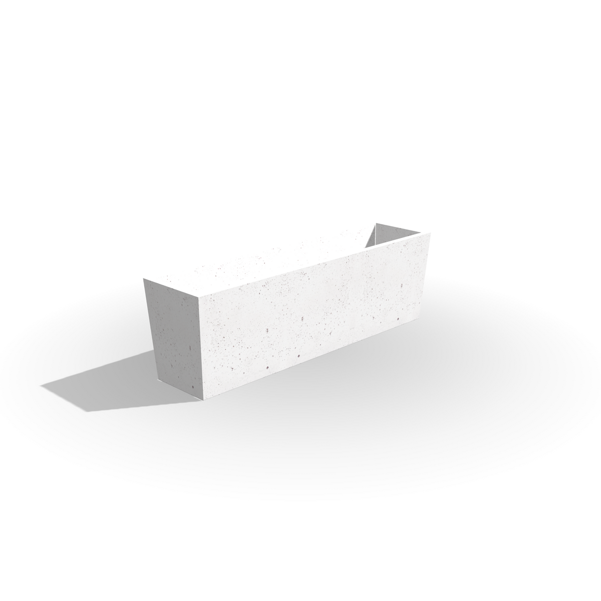 Podłużna donica z betonu architektonicznego Linea 130, 130 × 32 × 40 cm – ujęcie 7