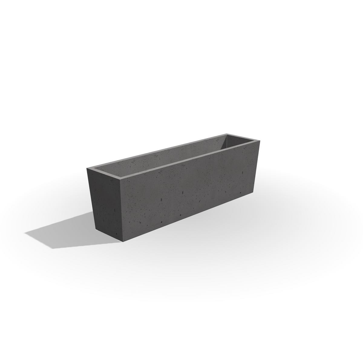 Podłużna donica z betonu architektonicznego Linea 130, 130 × 32 × 40 cm – ujęcie 6