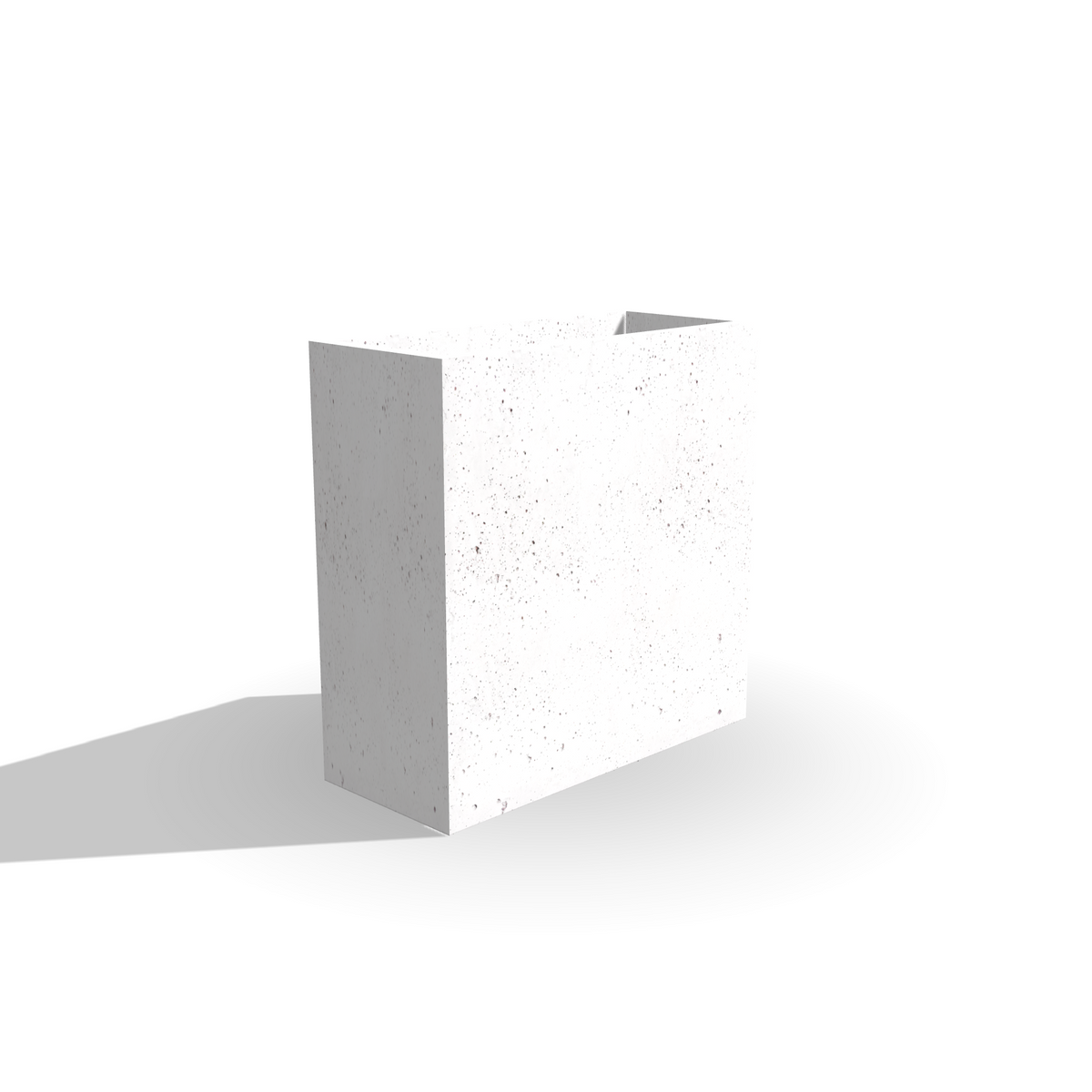 Wysoka donica z betonu architektonicznego Torre 70, 70 × 30 × 70 cm – ujęcie 7