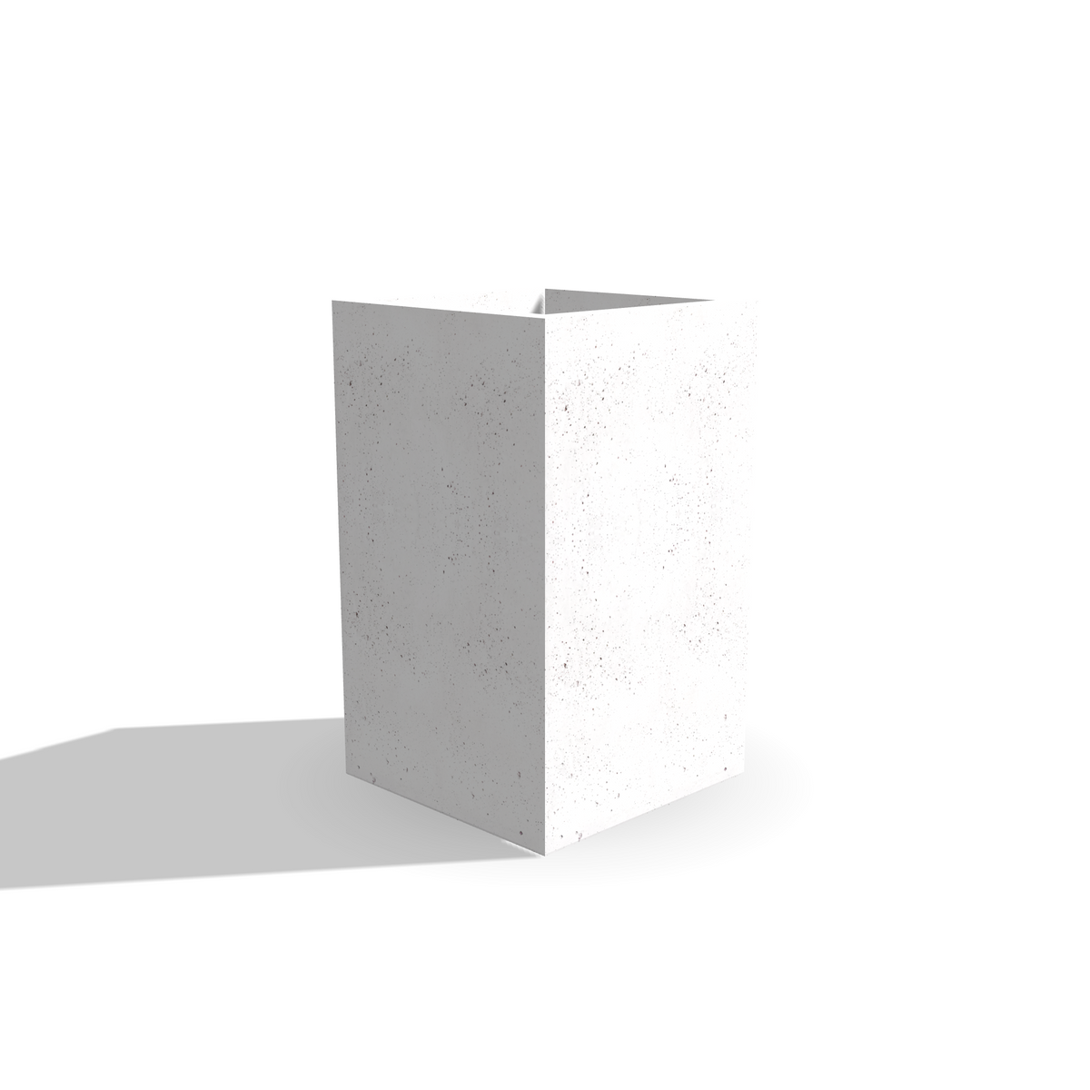Wysoka donica z betonu architektonicznego Torre 50, 30 × 30 × 50 cm – ujęcie 5