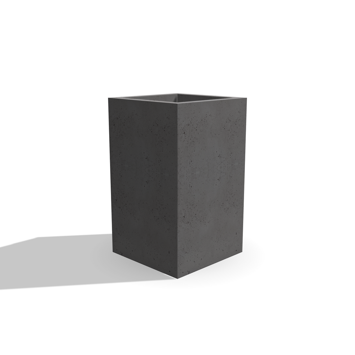 Wysoka donica z betonu architektonicznego Torre 50, 30 × 30 × 50 cm – ujęcie 4
