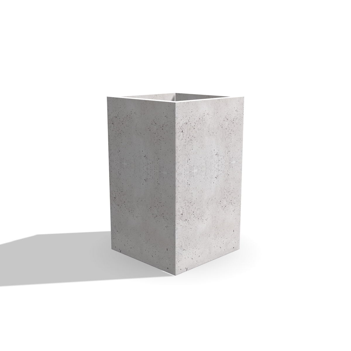 Wysoka donica z betonu architektonicznego Torre 50, 30 × 30 × 50 cm – ujęcie 1