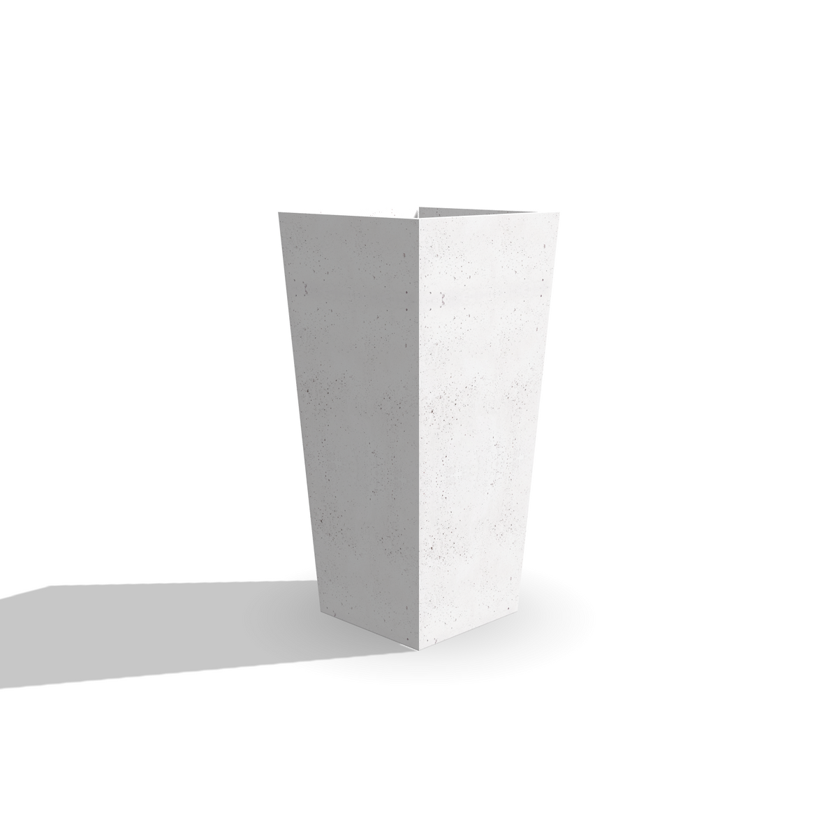 Wysoka donica z betonu architektonicznego Torre 85, 40 × 40 × 85 cm – ujęcie 7
