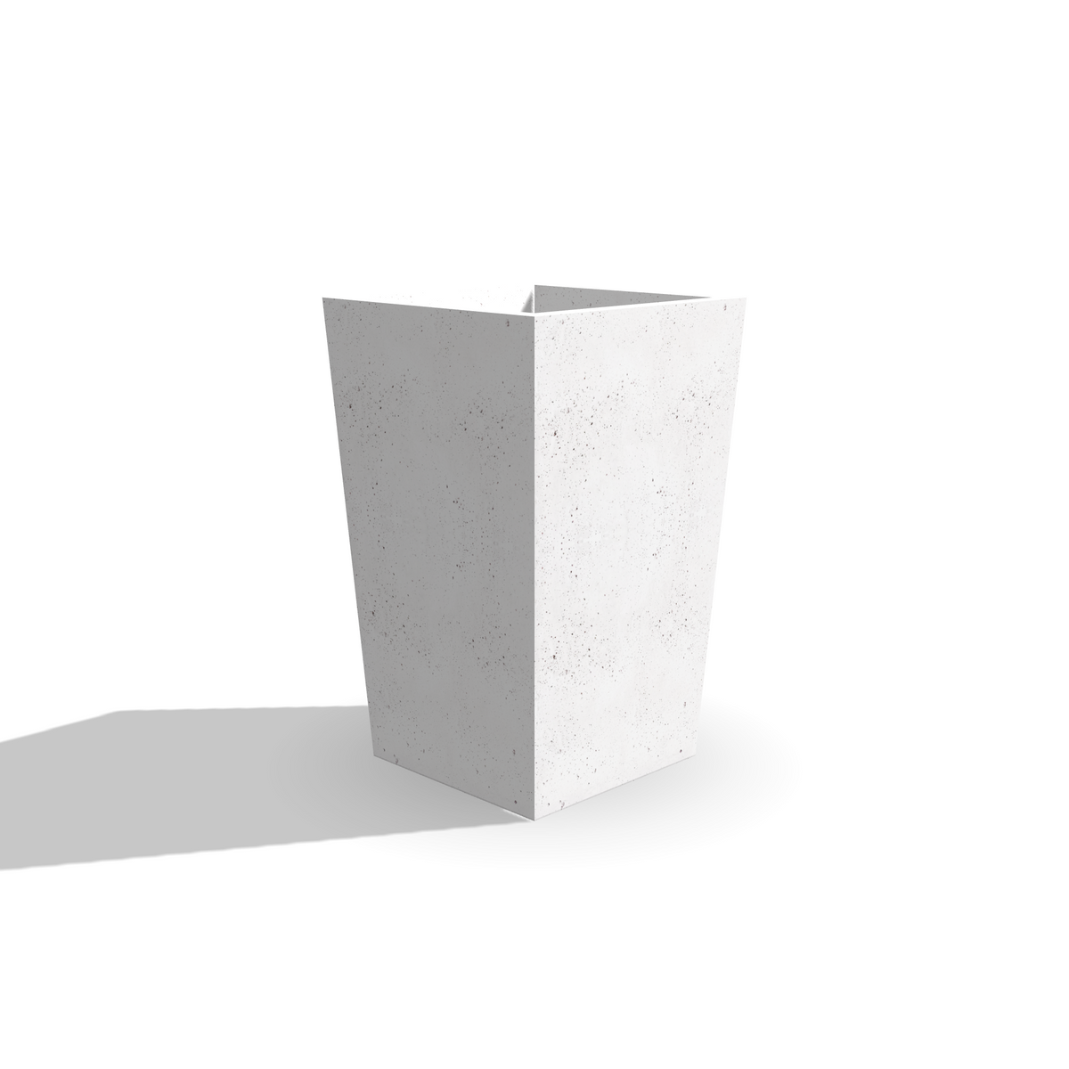 Wysoka donica z betonu architektonicznego Torre 60, 37 × 37 × 60 cm – ujęcie 5