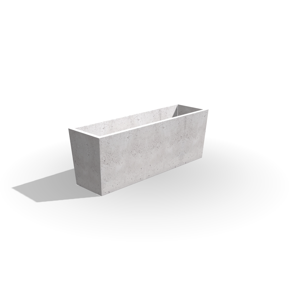 Podłużna donica z betonu architektonicznego Linea 110, 110 × 32 × 40 cm – ujęcie 1