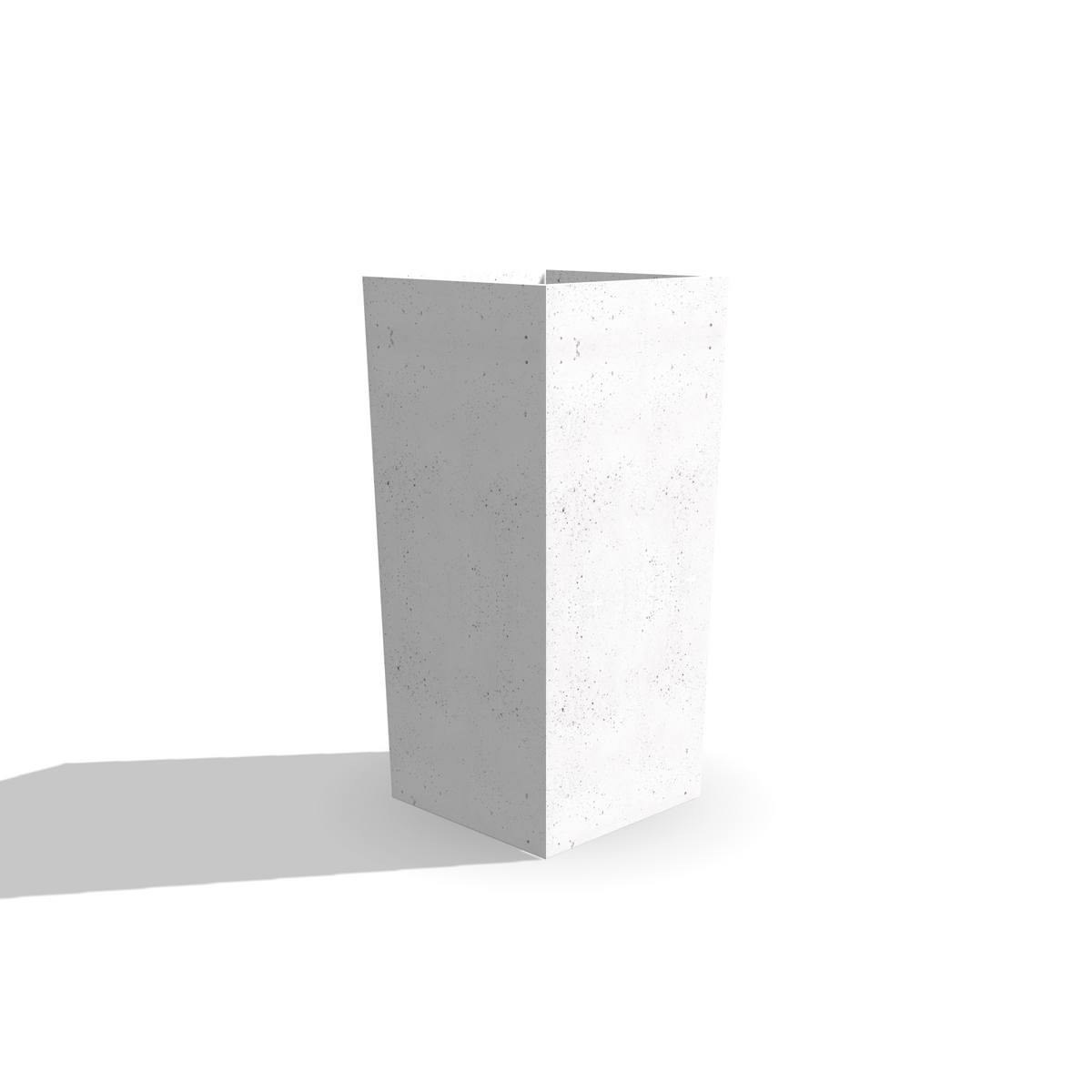 Wysoka donica z betonu architektonicznego Torre 85 II, 40 × 40 × 85 cm – ujęcie 7