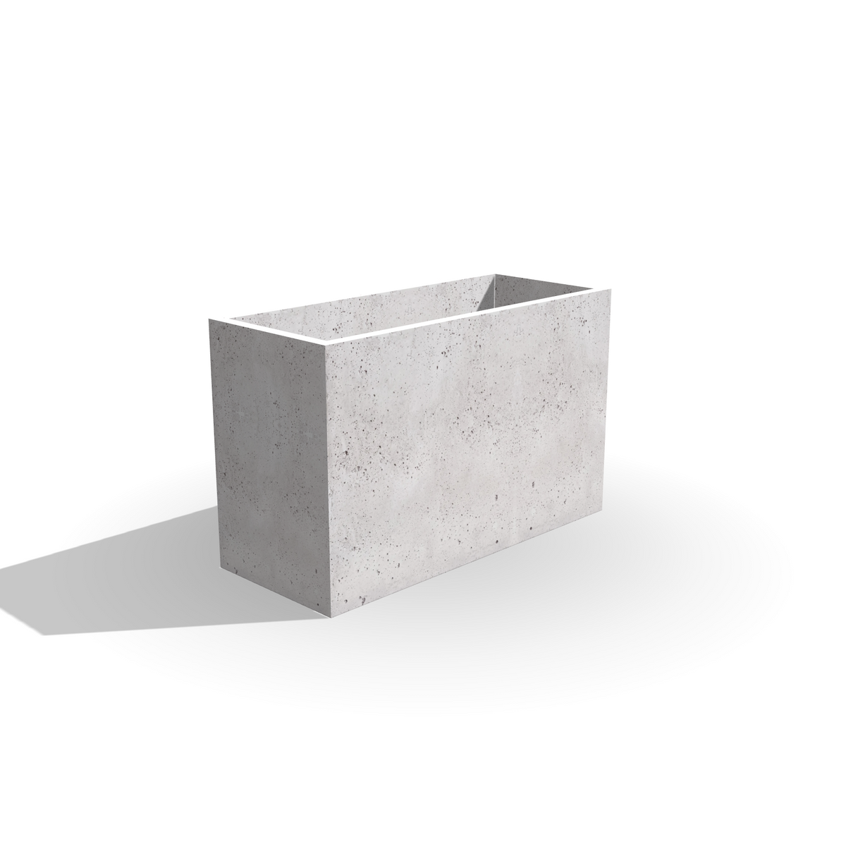 Prostokątna donica z betonu architektonicznego Forma 120/75, 120 × 50 × 75 cm – ujęcie 1