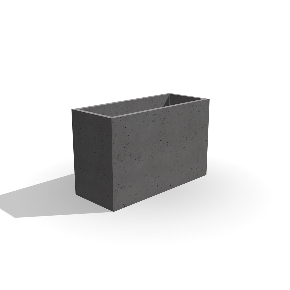 Prostokątna donica z betonu architektonicznego Forma 120/75, 120 × 50 × 75 cm – ujęcie 8