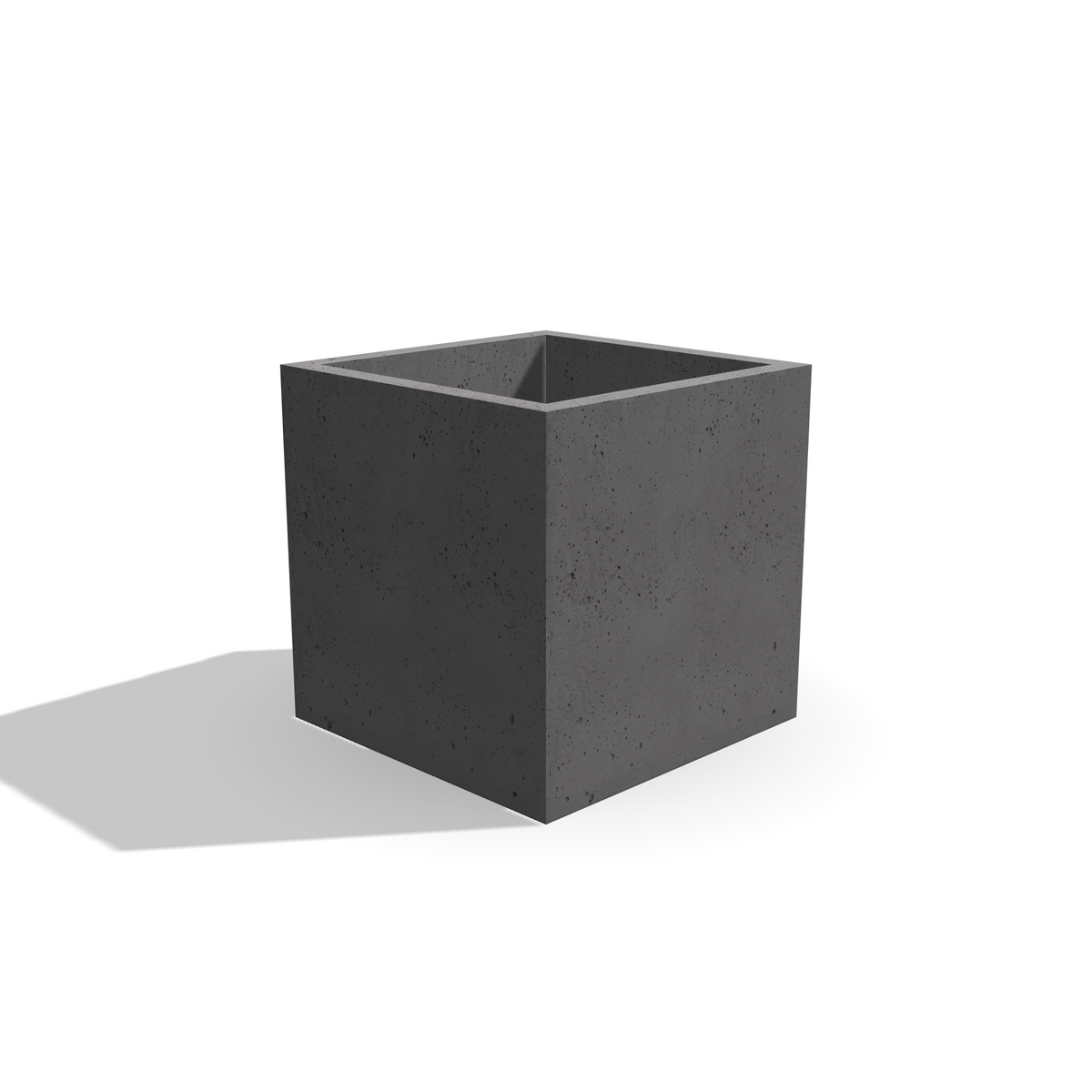 Kwadratowa donica z betonu architektonicznego Cubo 40, 40 × 40 × 40 cm – ujęcie 6