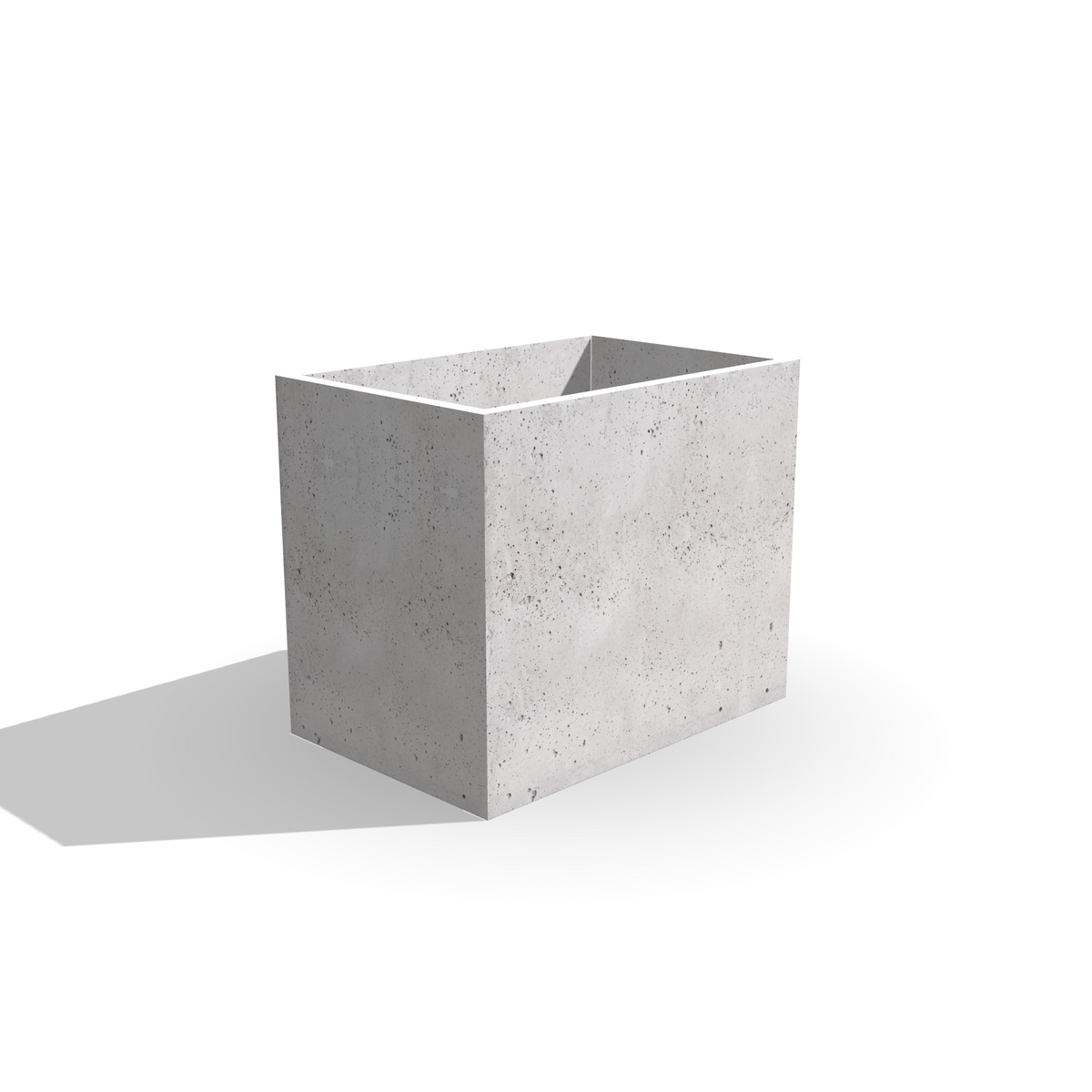 Prostokątna donica z betonu architektonicznego Forma 120, 120 × 80 × 100 cm – ujęcie 1
