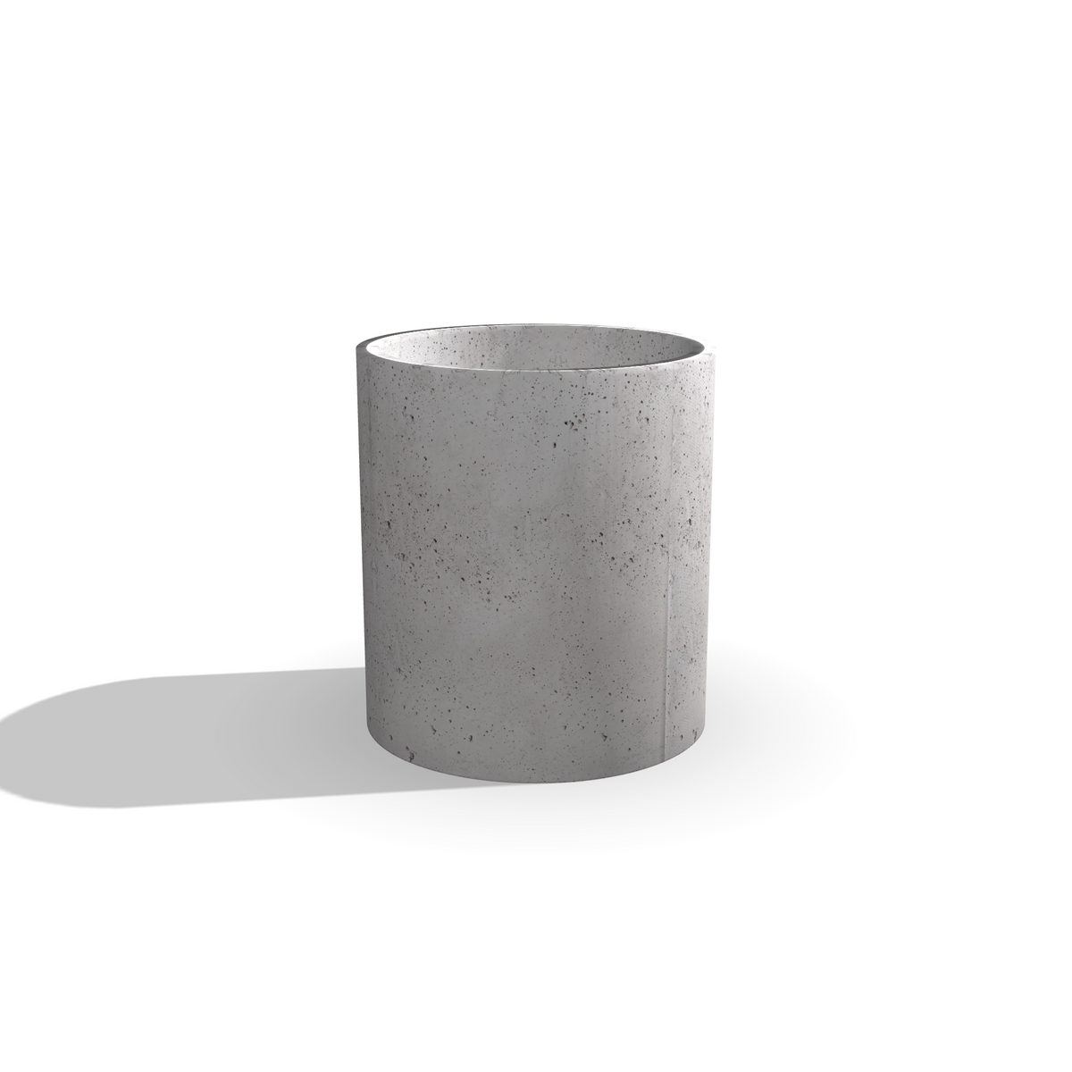 Okrągła donica z betonu architektonicznego Rondo 55, Ø50 × 55 cm – ujęcie 1