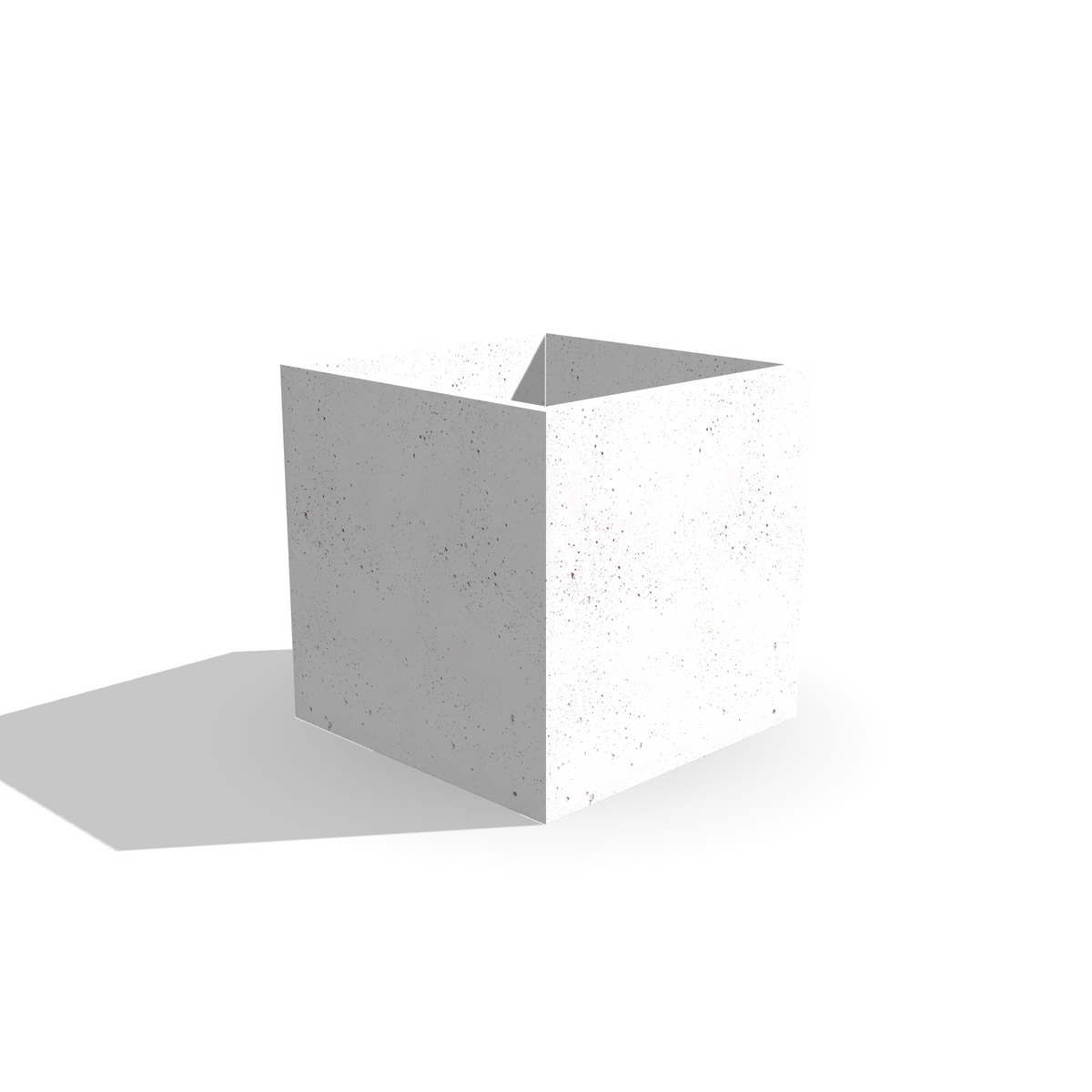 Kwadratowa donica z betonu architektonicznego Cubo 100, 100 × 100 × 100 cm – ujęcie 7
