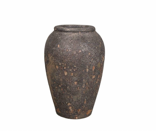 Wazon ceramiczny zewnętrzny 40 × 60 cm – mrozoodporny, szary (Garden Old L) (id: 2821)