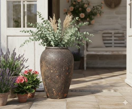 Wazon Belldeco “Garden Old Rust L” (60 × 40 cm) – Ceramika Szkliwiona, Mrozoodporny (id: 2821)