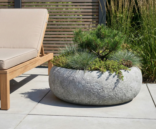 Donica GRC Modern Dust M91 – Ø91x31 cm – Szara Misa (id: 3037) .png