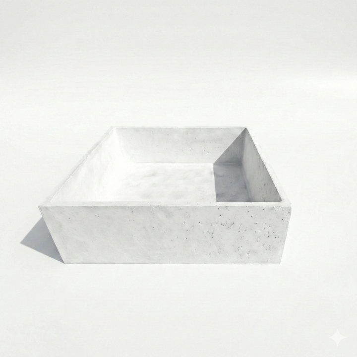 Donica Beton Architektoniczny Kwadratowa (K1500) – 150x150x50 cmbiała.png