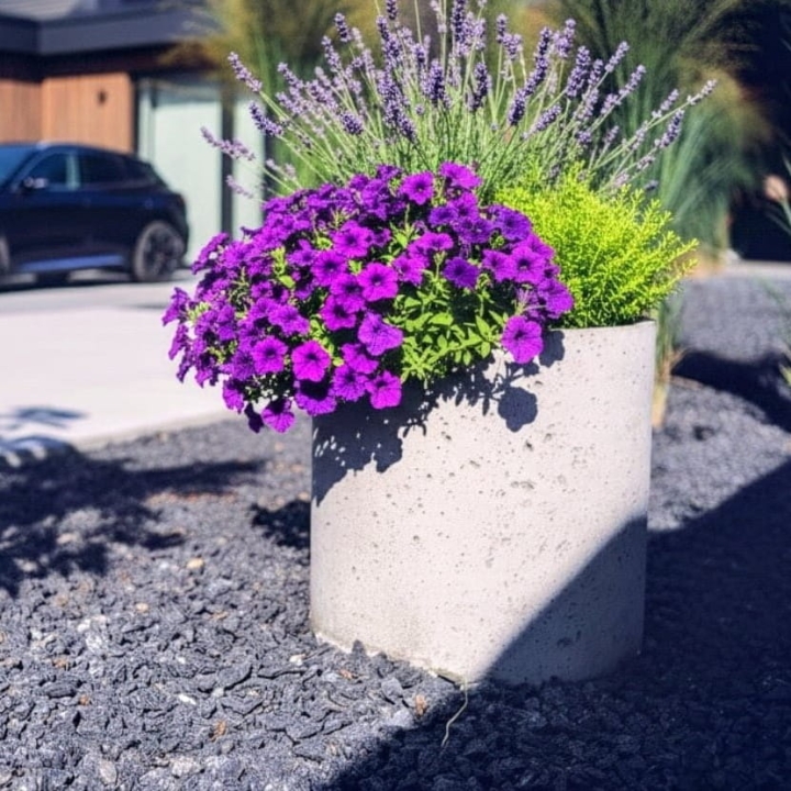 Donica Beton Architektoniczny Okrągła (O45) – Ø40x45 cm (id: 2397)