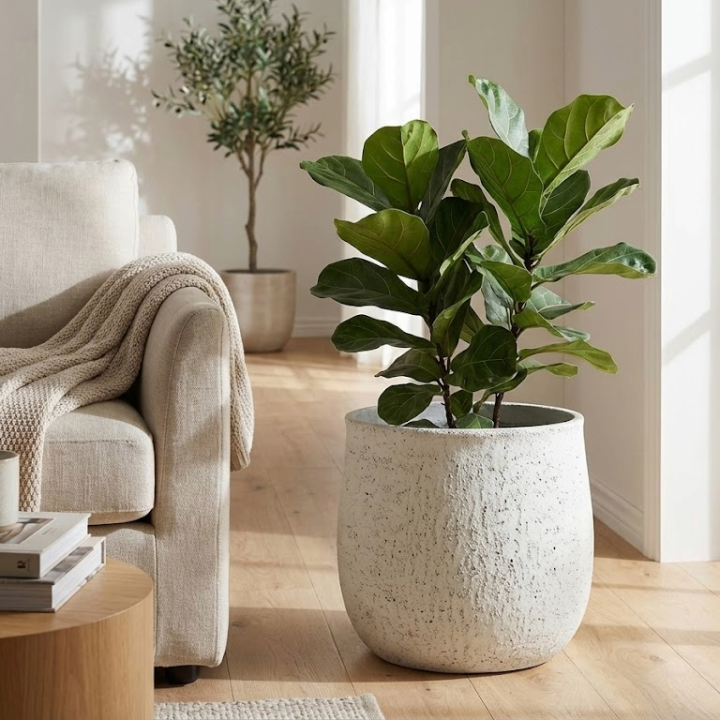 Średnia Osłonka z Włóknocementu Modern White B – Biała 37 cm (id: 4710)