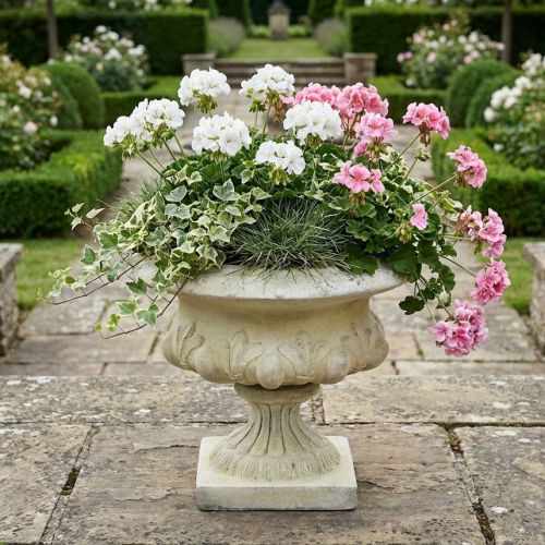 Donica Amfora Barok Puchar Płaski 58 cm – Wazon Klasyczny Fiber Clay (id: 4679)