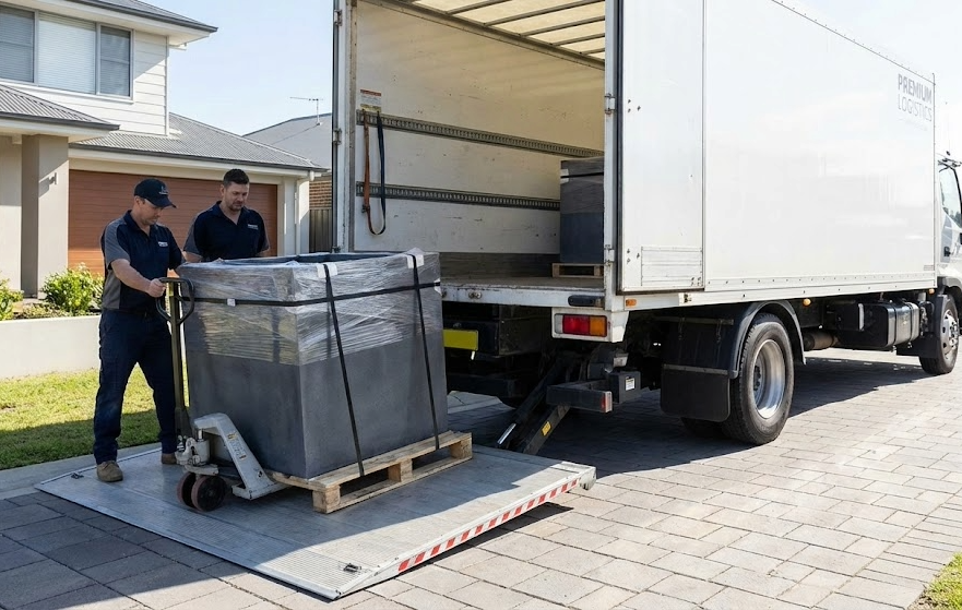 Wysyłka paletowa DHL donicy betonowej Cubo 40