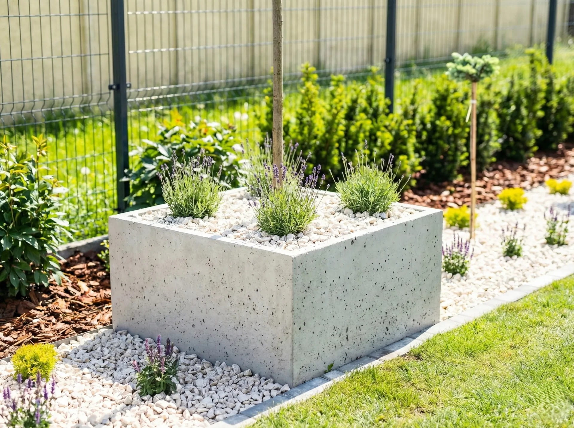 Detal donicy Cubo 100 Low - inżynieria detalu